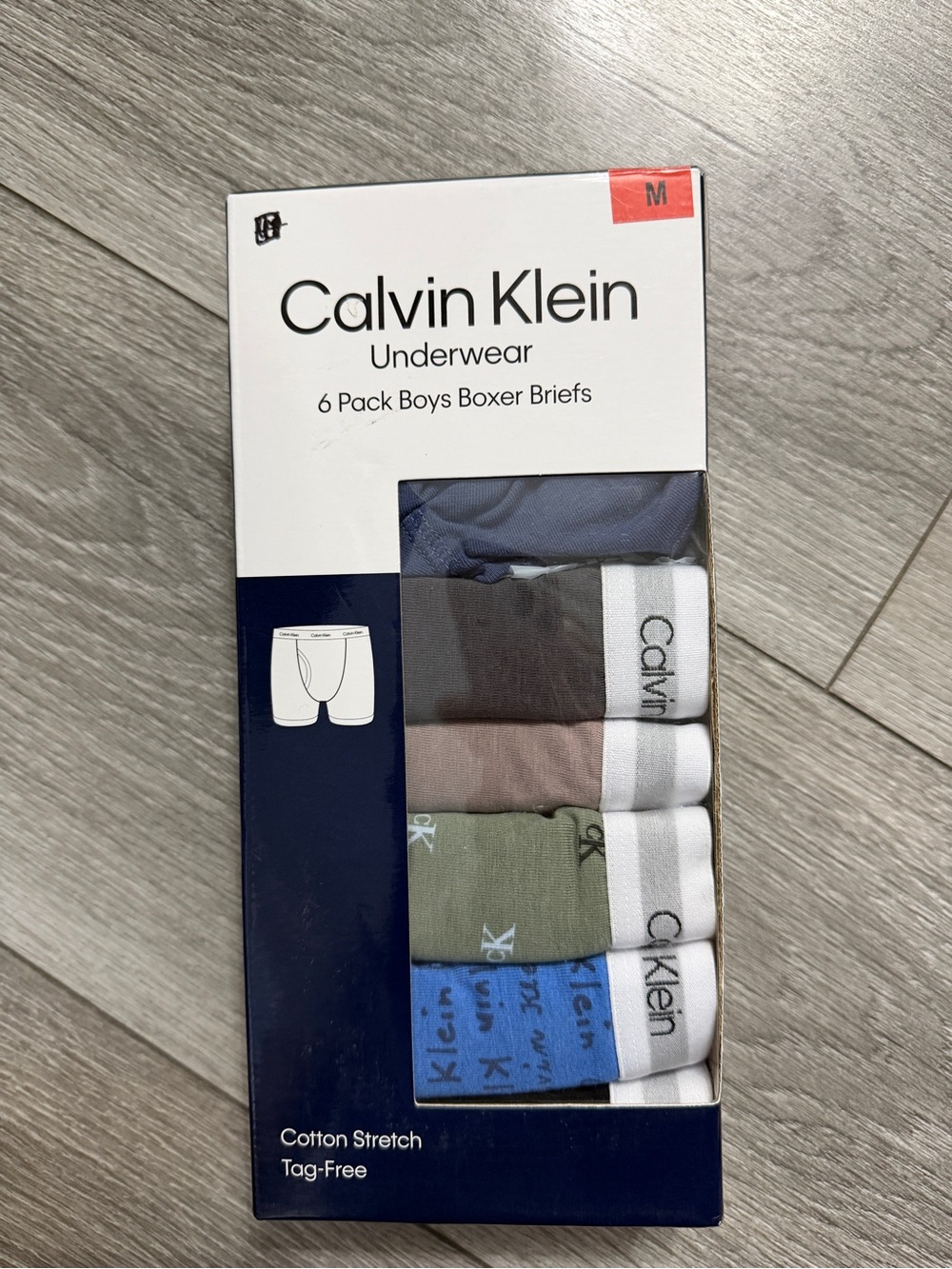 Calvin Klein 6-Pack Boys’ Boxer Briefs NWT Medium